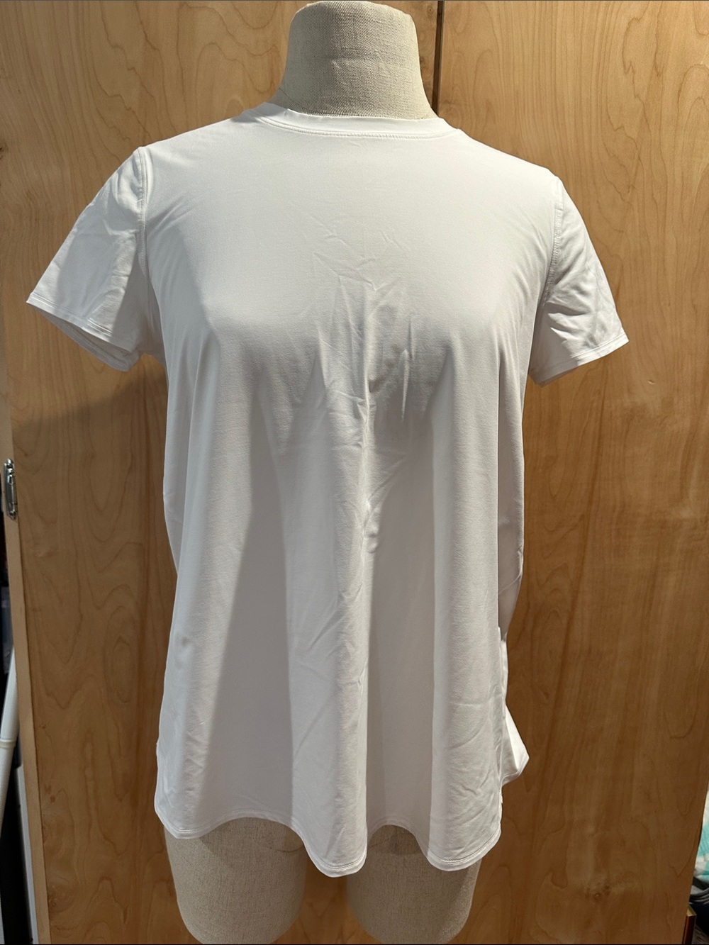 Athleta White Short Sleeve Crewneck Tee